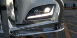 ( PAIR ) AFTERMARKET PETERBILT 579 , 587 HEADLIGHT WITH LED HALO +  LED LOW BEAM  BULBS
