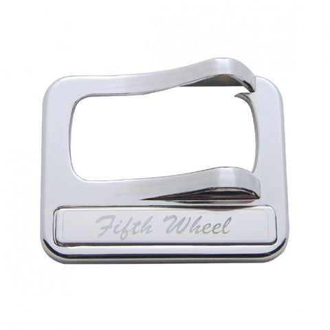 Peterbilt Chrome Rocker Switch Cover w/ Stainless Plaque - Fifth Wheel